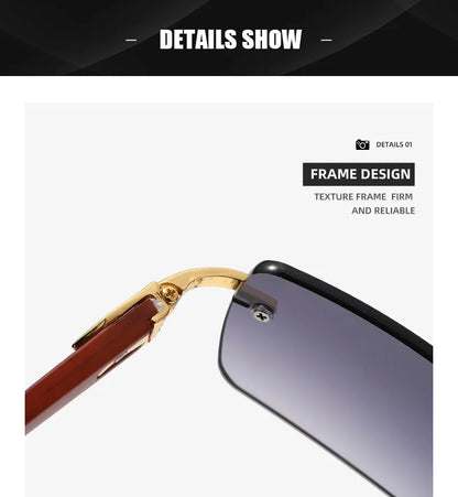 2025 New Frameless Fashion Sunglasses for Unisex Vacation Casual Driving Sun Shades Classic Outdoor Vacation Riding Sun Glasses