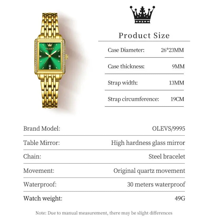 OLEVS 9995 Women's Watch Luxury Elegant Quartz Ladies Wristwatch Top Brand Waterproof Luminous Date Original Watch For Women