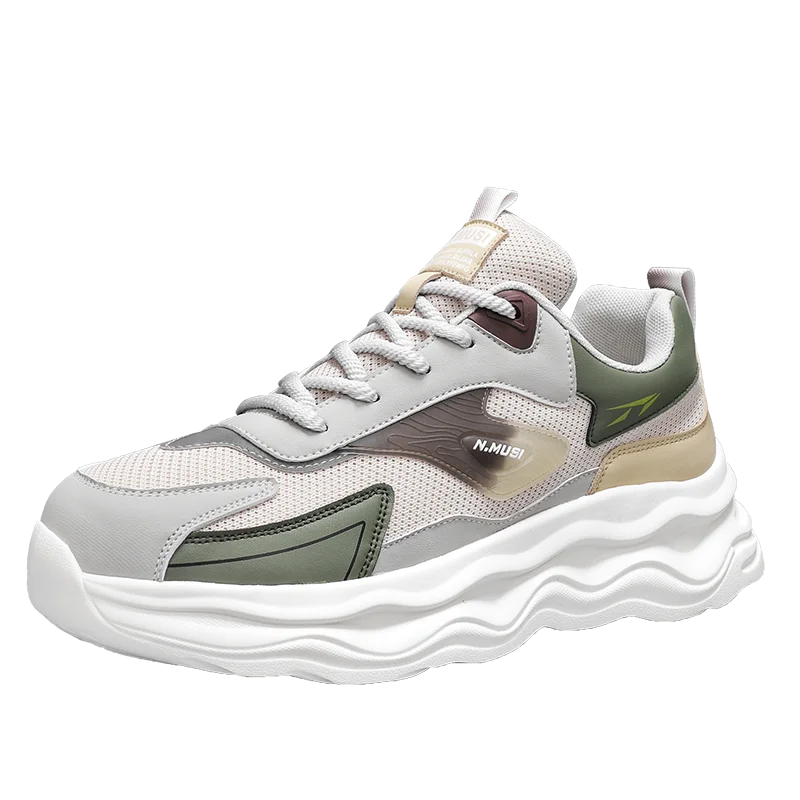 High Quality Casual Leather Shoes for Men 2026 New Autumn Lightweight Outdoor Shoes Fashion Thick Bottom Antiskid Walking Shoes