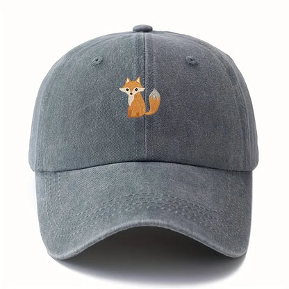 Schattige baseballpet met vossenprint voor dagelijkse casual mode, veelzijdige pet voor in de stad, geschikt voor mannen en vrouwen