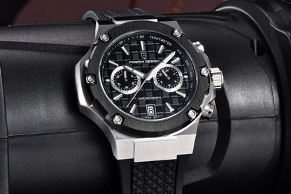 Relógios de quartzo para homem PAGANI DESIGN – Cronógrafo desportivo de luxo, estanque, com ponteiros luminescentes e vidro de safira com tratamento antirreflexo