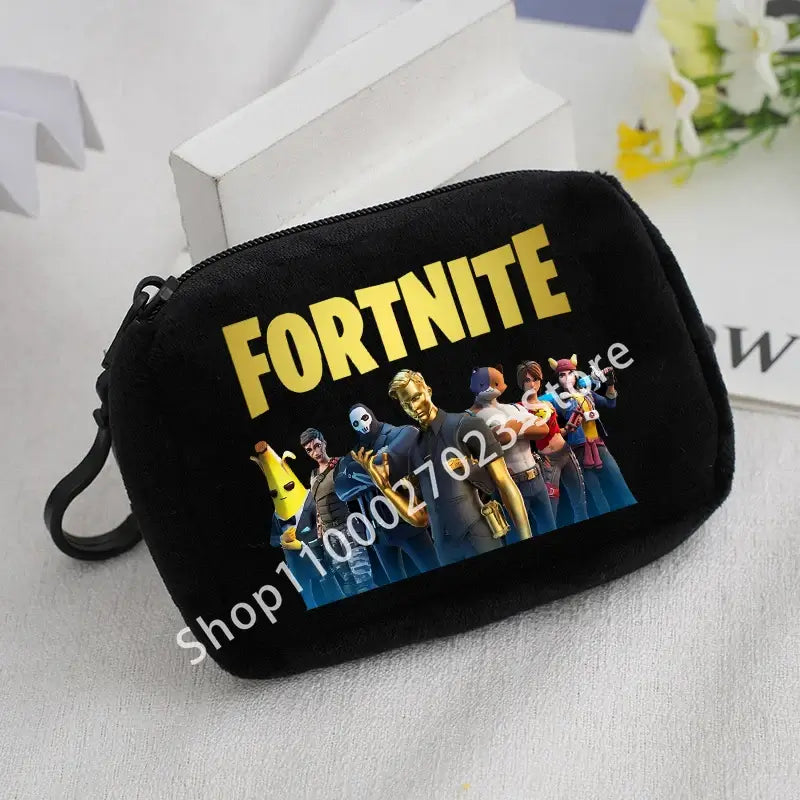 Fortnites Boys Girls Plush Coin Purse Cute Fashion Portable Wallet Cartoon Anime ID Card Storage Bag Children Birthday Gifts