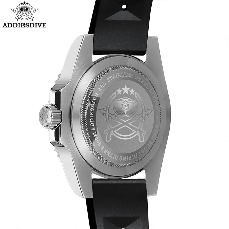 ADDIESDIVE Watch Men's Waffle Strap 200m Waterproof Outdoor Sports Watch C3 Super Luminous Quartz Watch  Relogios Masculino