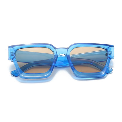 JNPCXI Fashion Square Women Luxury Sunglasses Retro Gradient Blue Designer Men Trending Sun Glasses Shades UV400