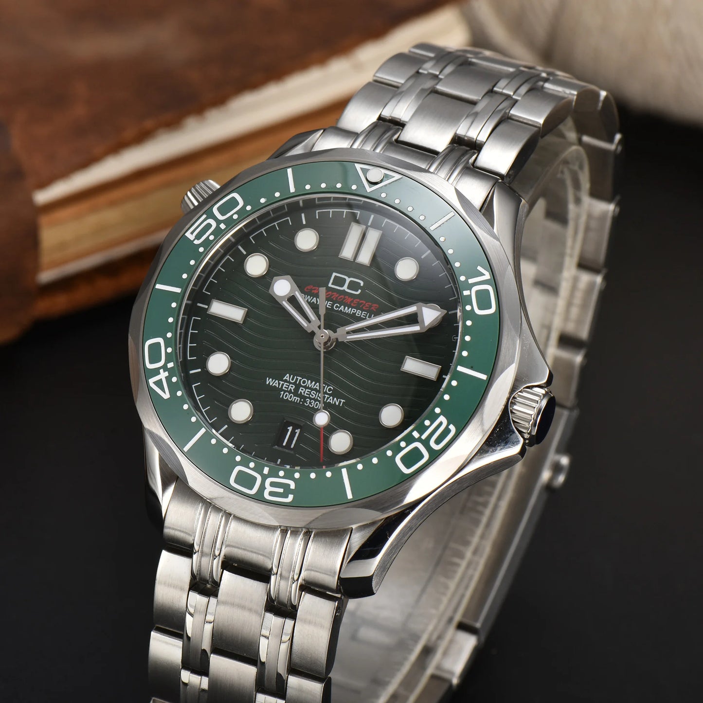 DWAYNE CAMPBELL Reloj mecánico automático de lujo para hombre NH35, bisel de cerámica, resistente al agua, reloj de pulsera clásico de negocios