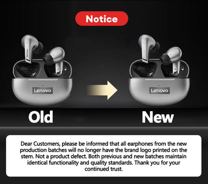 Lenovo LP5 TWS Wireless Bluetooth Earphones with Mic, Lenovo LP5 Gaming Earbuds Bluetooth 5.3 Headphones, Noise Cancelling Sports Earbuds with HD Calls & Charging Case