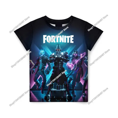 Tricou Fortnite pentru băieți, tricou de vară cu tematică anime și jocuri, tricou universal, tricou drăguț, tricou basic Battle Gamer, cu mânecă scurtă, pentru bărbați