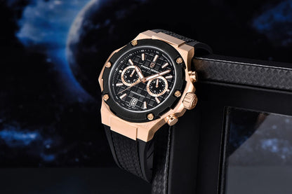 Relógios de quartzo para homem PAGANI DESIGN – Cronógrafo desportivo de luxo, estanque, com ponteiros luminescentes e vidro de safira com tratamento antirreflexo