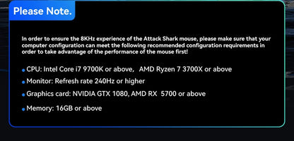 Mouse gaming Attack Shark R6 ultra leggero 38g, wireless PAW3950 con frequenza di polling 8K, Nordic 52840, 24000DPI, tri-mode