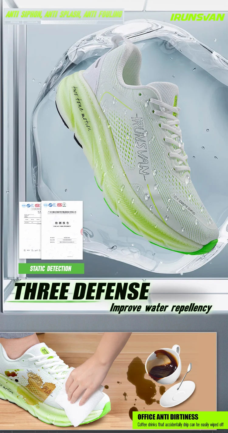 IRUNSVAN New Carbon Plate Marathon Running Shoes Lightweight Shock-Absorbing And Suitable For Men's Sports Shoes