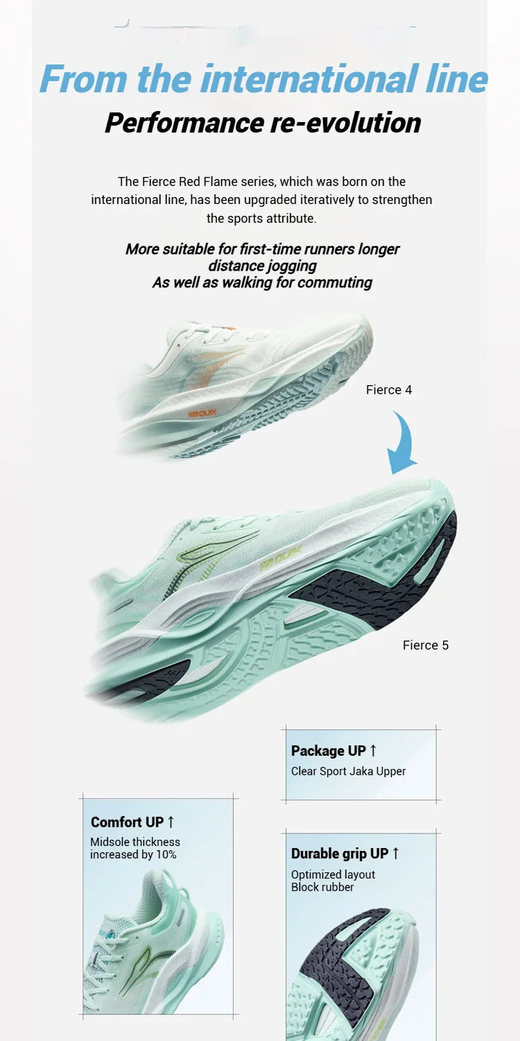 Scarpa da running da uomo 361 Degrees Fierce 5, nuova, traspirante, ammortizzante, confortevole, antiscivolo, resistente all’usura, sneaker da uomo 672522218