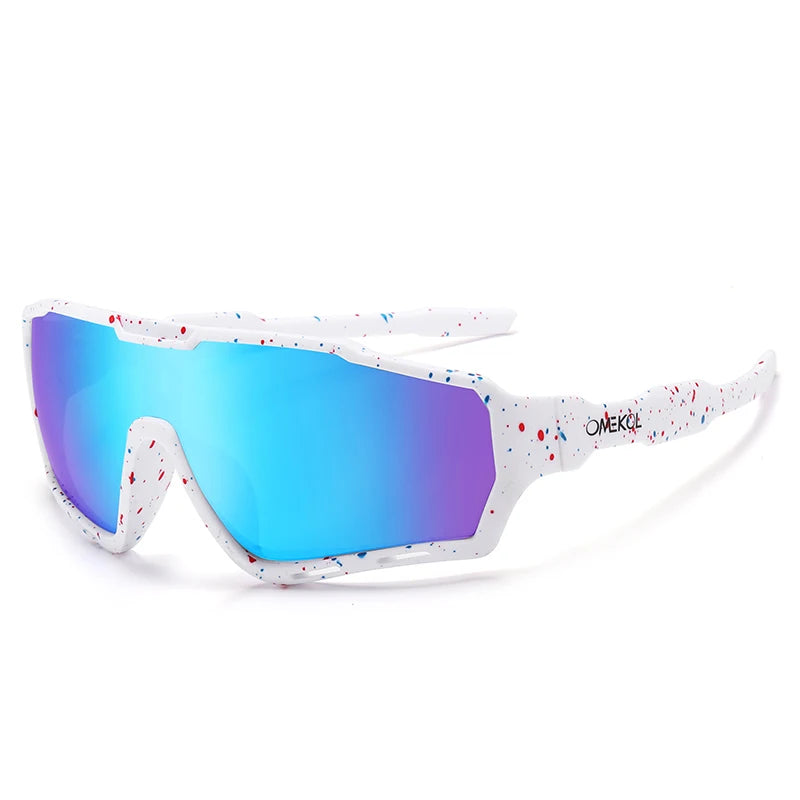 OMEKOL New UV400 Cycling Sunglasses Men Women Softball Fishing Hiking Running Eyewear Outdoor Goggles Baseball Sport Sun Glasses