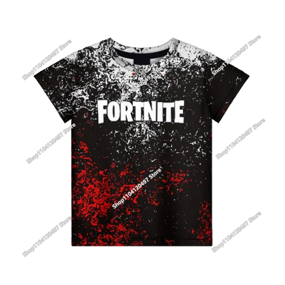 Tricou casual pentru copii Summer Fashion Fortnite Mascot, imprimeu 3D, unisex, pentru băieți și fete, îmbrăcăminte pentru copii, top T-shirt