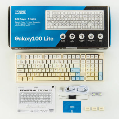 EPOMAKER Galaxy100 Lite QMK/VIA 96% ANSI US Layout Hot-Swap Wired/2.4GHz/BT Wireless 1800 Aluminum Gasket Mechanical Keyboard
