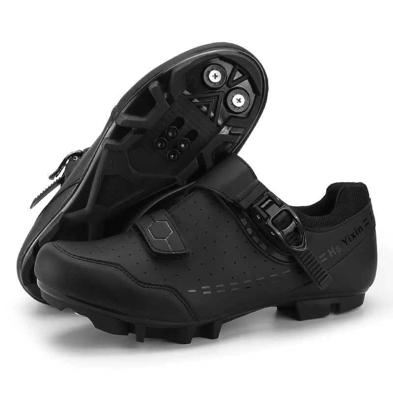 Mountain Bike Shoes Mens Cycling Shoes Quick Ratchet Buckle Compatible with SPD System Pedal for Indoor Outdoor Women MTB Shoes