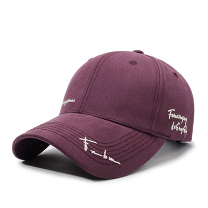 Deep-Top Large-Brim Baseball Cap for Women, 2026 New Style, Face-Slimming, Wide Brim, Summer Sun Protection Hat, Embroidered Letters, Fashionable for Men