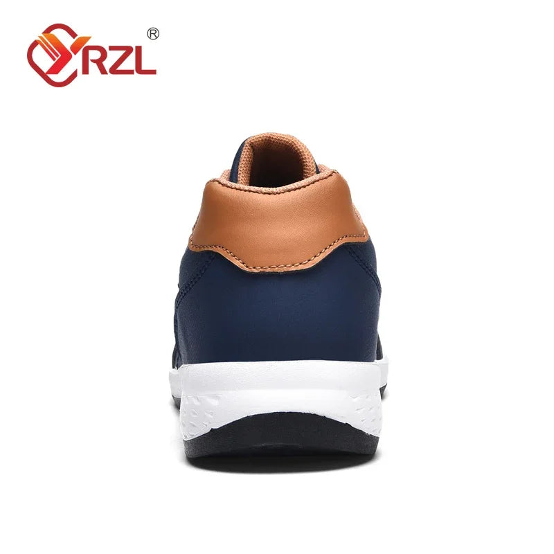 YRZL férfi cipő tavaszra és őszre, vízálló gyalogló sneaker, szabadidős férfi bőr sportcipő, csúszásmentes lábbeli, teniszcipő férfiaknak