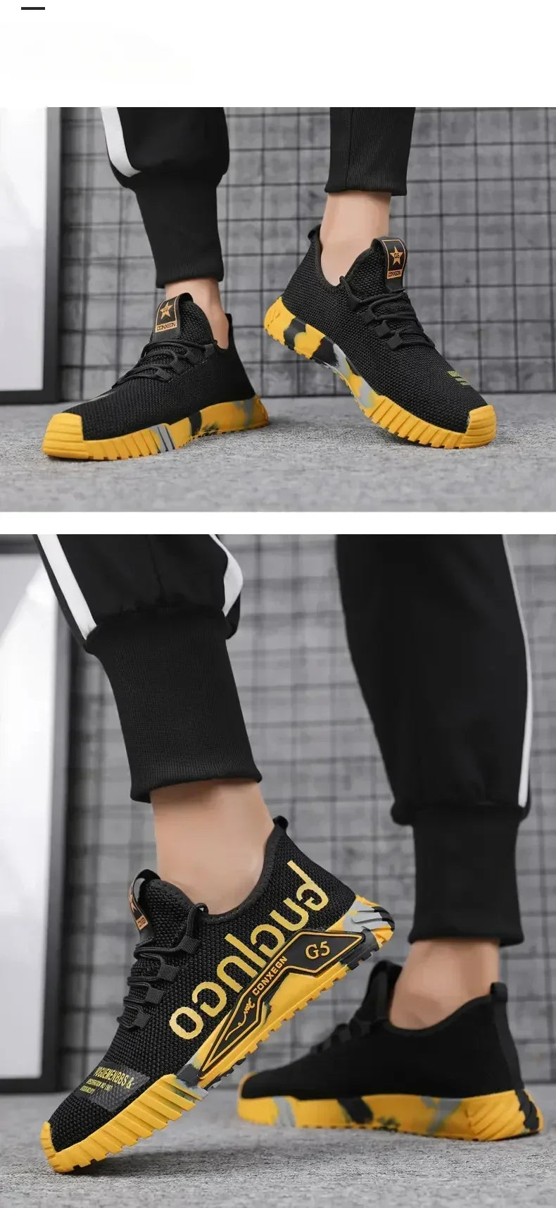 Sportschool Nieuwe gevulkaniseerde wandelsneakers met veters Comfortabele, slijtvaste casual schoenen Wandelschoenen voor de zomer Mesh-ballerina's Modieus Ademend