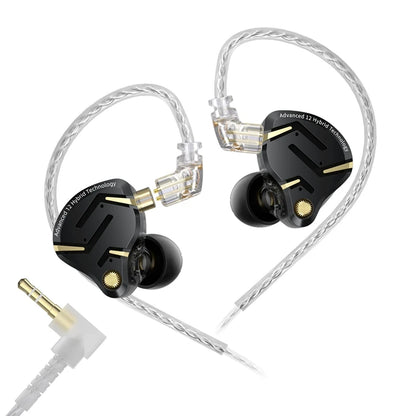 KZ ZS12 PRO 2 Flagship-Grade Super-Linear Hybrid IEM Earphones HiFi Bass In Ear Headphones Esports Gaming Headest Wired Earbuds