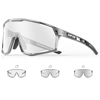 KAPVOE Men Women Road Bike UV400 Goggles Mountain Sports Eyewear Outdoor Photochromic Cycling Sunglasses Bicycle Cycling Glasses