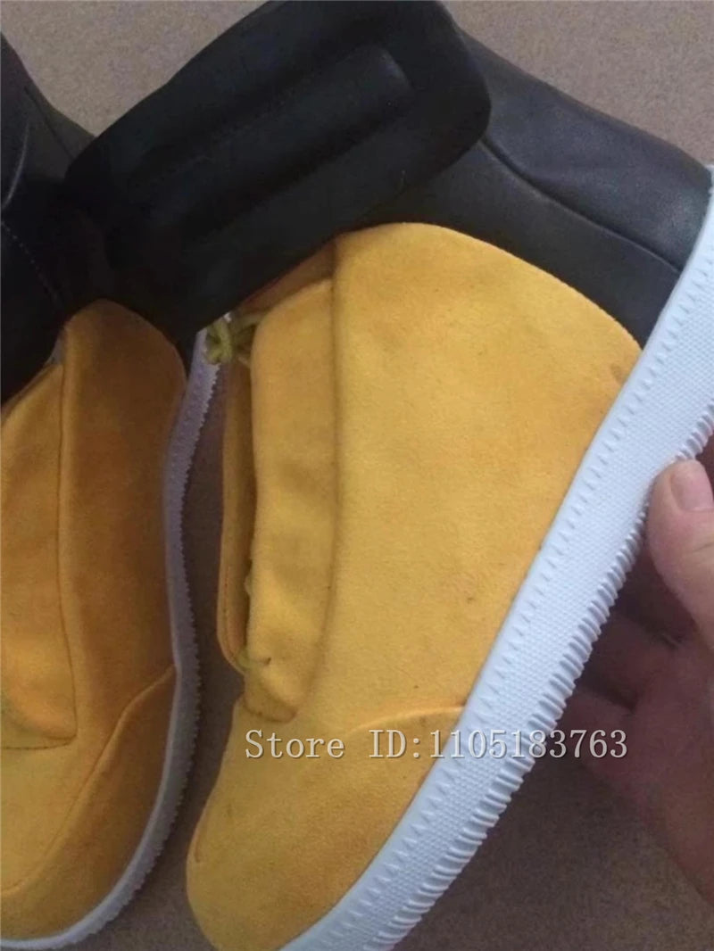 Men Mixed Color Real Leather Ankle Boots Fashion Design Lace Up High Top Sport Shoes Male Casual Flat Sneakers