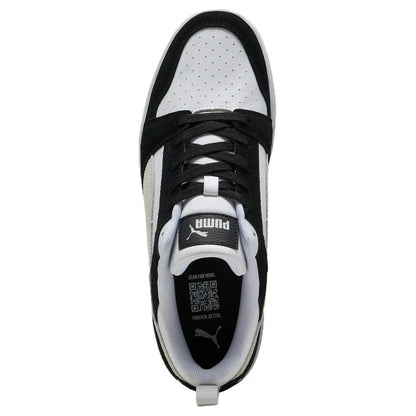 Baskets Puma Rebound V6 Low SD, noir et blanc, 402262-01
