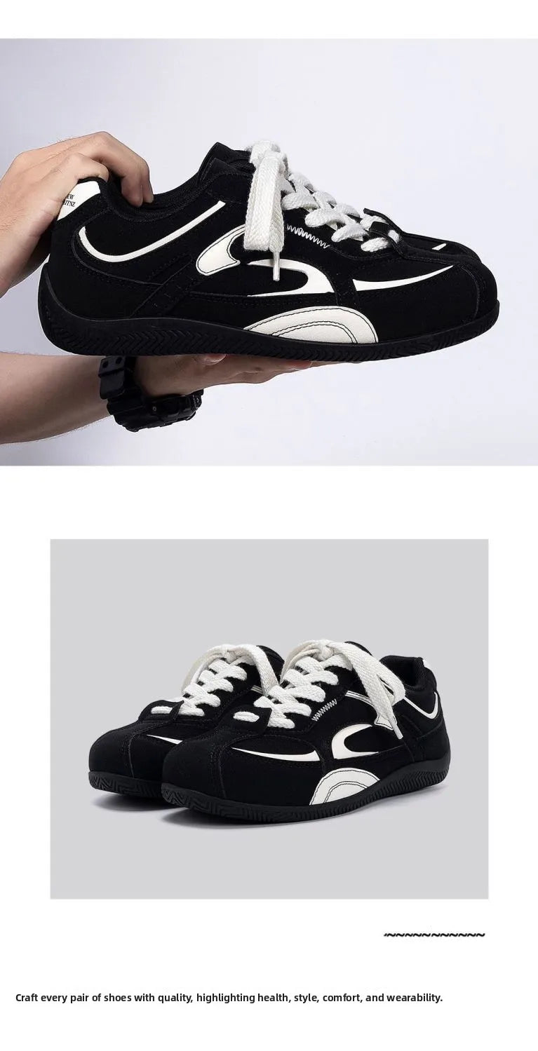 Men's Lightweight Comfortable Soft Bottom Casual Versatile Deqin Shoes Breathable Anti-Slip Wear-Resistant Flat Heel Sports Shoes