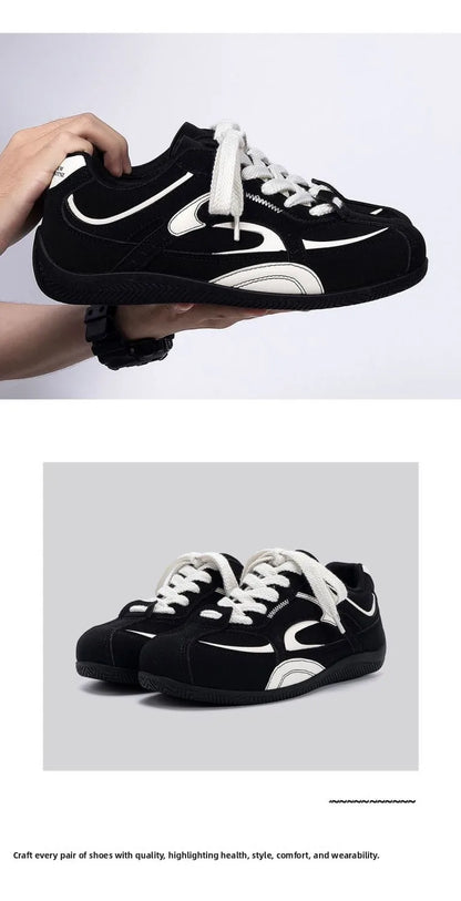 Men's Lightweight Comfortable Soft Bottom Casual Versatile Deqin Shoes Breathable Anti-Slip Wear-Resistant Flat Heel Sports Shoes