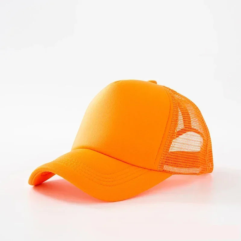 Custom Hat with Logo Printing Polyester Mesh Trucker Hat Adjustable Dad DIY Logo Baseball Cap for Men Women