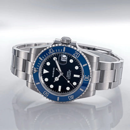 Sugess Men of Watch Automatic Mechanical ST2130 Movement Wristwatches 200M Water Resistant Sapphire Crystal Adjust Clasp S421