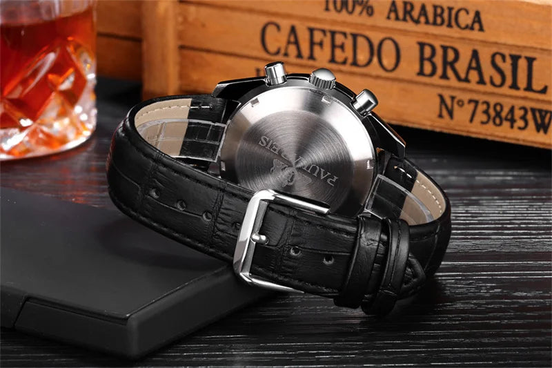 PAULAREIS P Brand Luxury Men Mechanical Watches Calendar Business Watch Mens Sports Waterproof Stainless Steel Automatic Watches