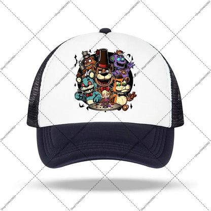 FNAF Baseball Cap Five Nights At Freddys Unisex Sun Hats Cartoon Anime Printed Hat Boys Girls Fashion Caps Birthday Party Gifts