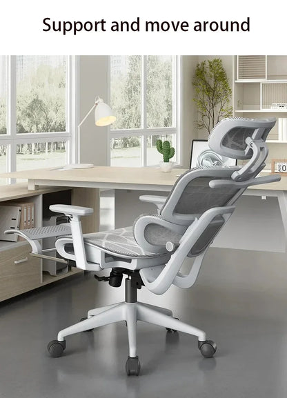 Electronic Gaming Computer Chair Adjustable Ergonomic Office Chair with Lumbar Support, Reclining Mesh Gaming Computer Chair, Swivel Executive Desk Chair with Headrest & Wheels