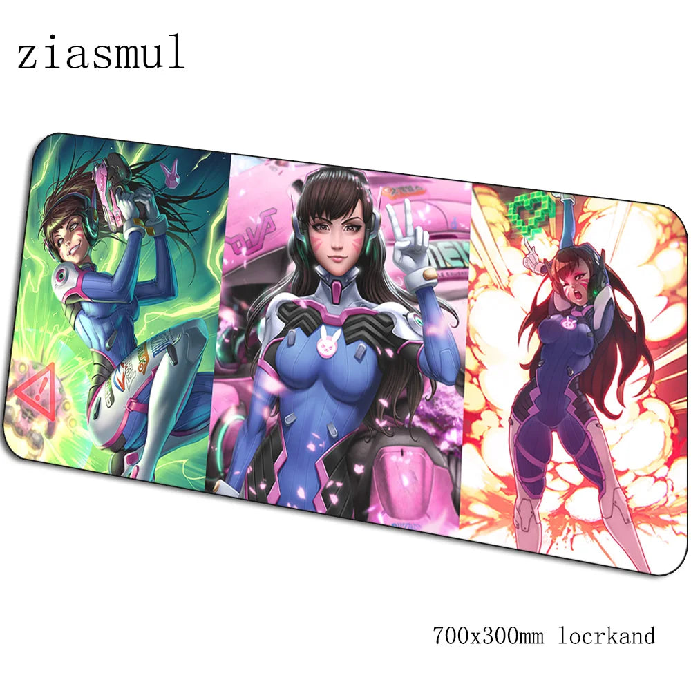 Podkładka pod mysz Dva dla graczy 70x30cm XL, gamingowa mata na biurko do PC i notebooka, urocza podkładka do gier, prezent świąteczny dla gracza