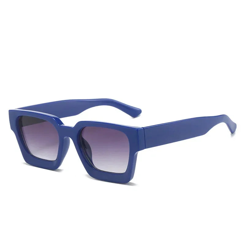 JNPCXI Fashion Square Women Luxury Sunglasses Retro Gradient Blue Designer Men Trending Sun Glasses Shades UV400