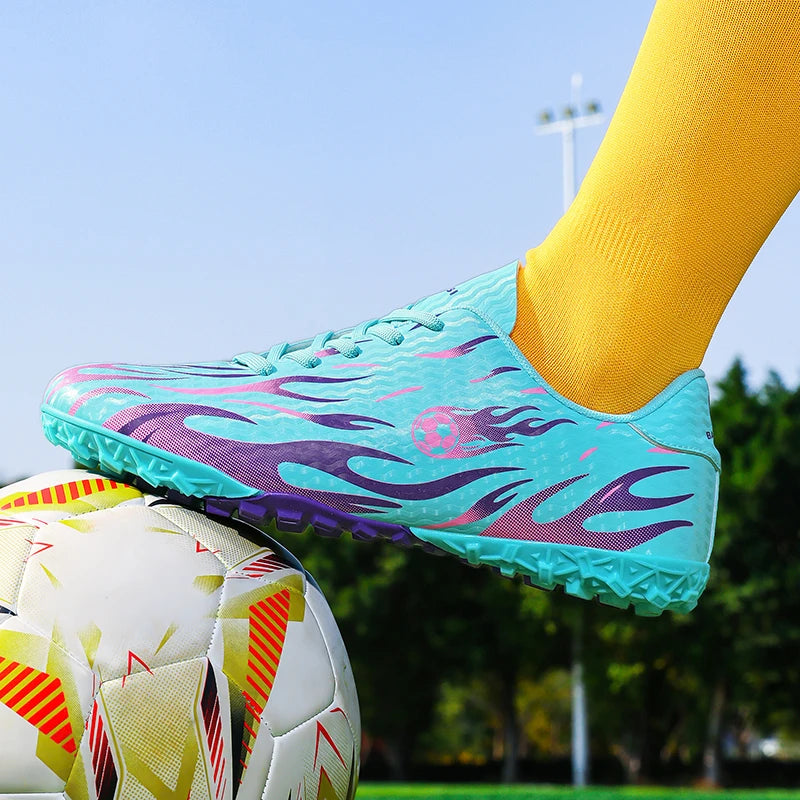 Men Professional Football Boots Cleats Boys Soccer Shoes Ankle Support Cleats Youth Outdoor Match Training Sneakers Non-slip