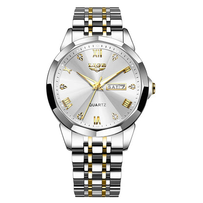 Reloj de pulsera de cuarzo para mujer LIGE: elegante y lujoso, con indicador de fecha y día de la semana. Reloj sencillo y resistente al agua, ideal como regalo para mujer.