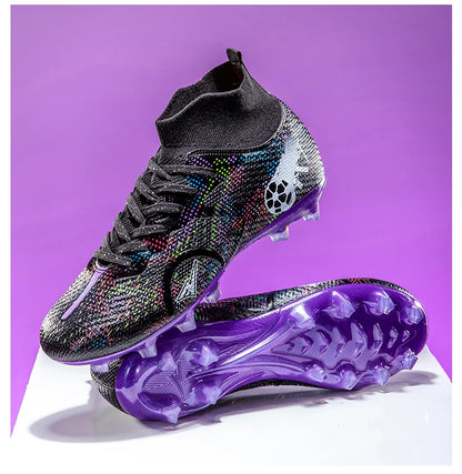 New Men's Football Boots Training Soccer Shoes Breathable Grass Cleats Match Long Spikes Indoor Sneakers Ultralight Drop Shipping