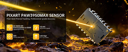 ATTACK SHARK R11 ULTRA trådløs gamingmus i kulfiber, 8000Hz, PAW3950MAX, 42000DPI, letvægtsdesign på 49g, 20000FPS, Nordic 52840