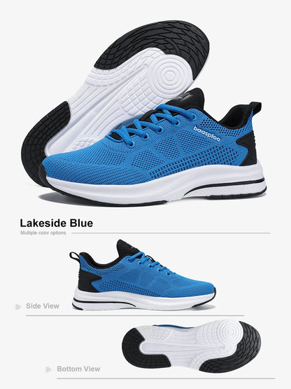 Baasploa Running Shoes Men's New Casual Lightweight Designer Mesh Sneakers Male Outdoor Breathable Lace-Up Sports Walking Shoes