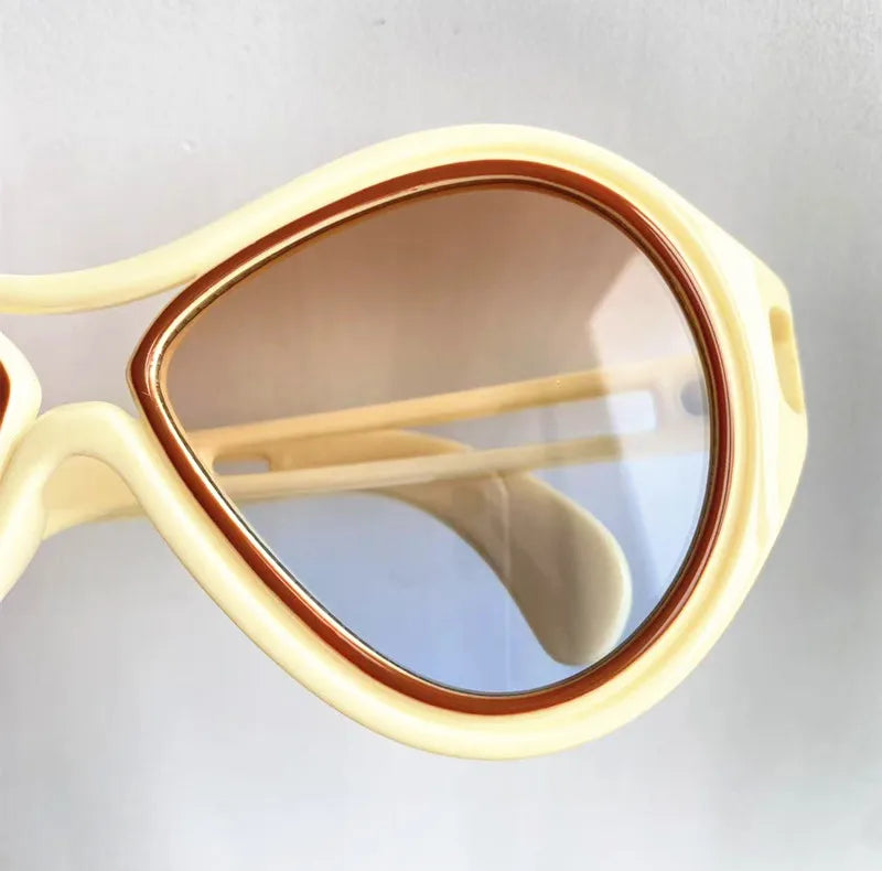 NEW Sunglasses Unisex Sun Glasses Anti-UV Spectacles Oversize Frame Eyeglasses Personality Ornamental Simplity Google