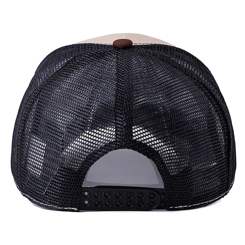 Hot Sale Unisex Bear Head Pattern Cap Summer Breathable Trucker Hat Man Women Outdoor Fishing Snapback Cap