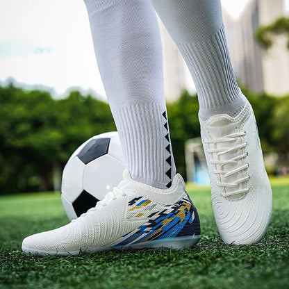 Casual Comfortable Men Sports Shoes Soccer Shoes Men Anti-slip Outdoor Grass Training Breathable Lace-up Football Boots