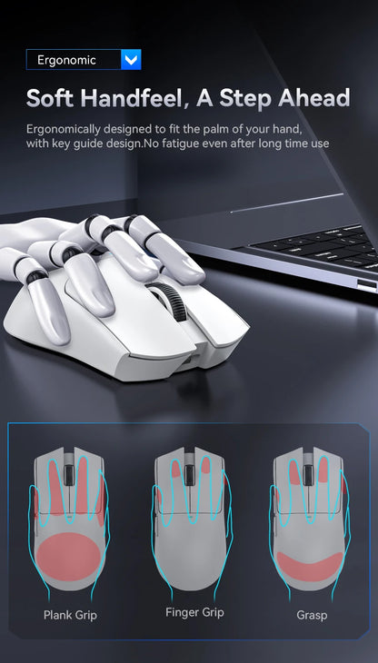 Mouse da gaming ATTACK SHARK X11 e mouse wireless X11 SE 22000 DPI, sensore PAW3311, BT/2.4G/cablato, ultraleggero 59g, 2000W clic