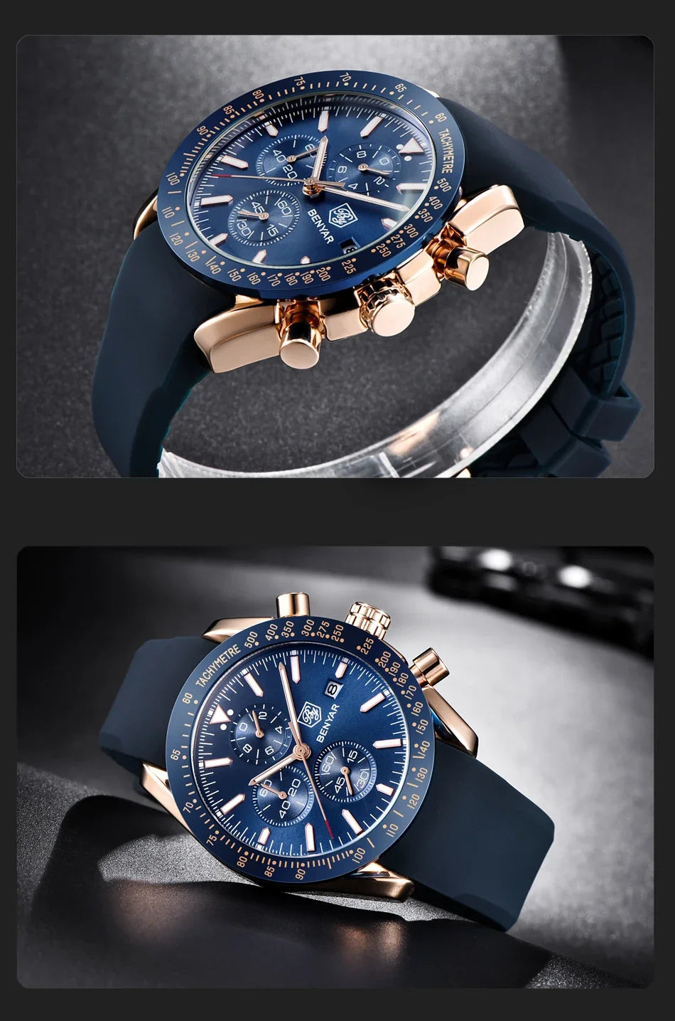 Men Watch BENYAR Top Brand Luxury Full Steel Business Quartz Watch Men Casual Waterproof Sports Watches Clock Relogio Masculino