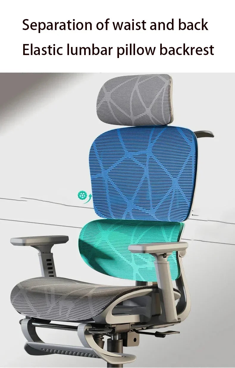 Electronic Gaming Computer Chair Adjustable Ergonomic Office Chair with Lumbar Support, Reclining Mesh Gaming Computer Chair, Swivel Executive Desk Chair with Headrest & Wheels
