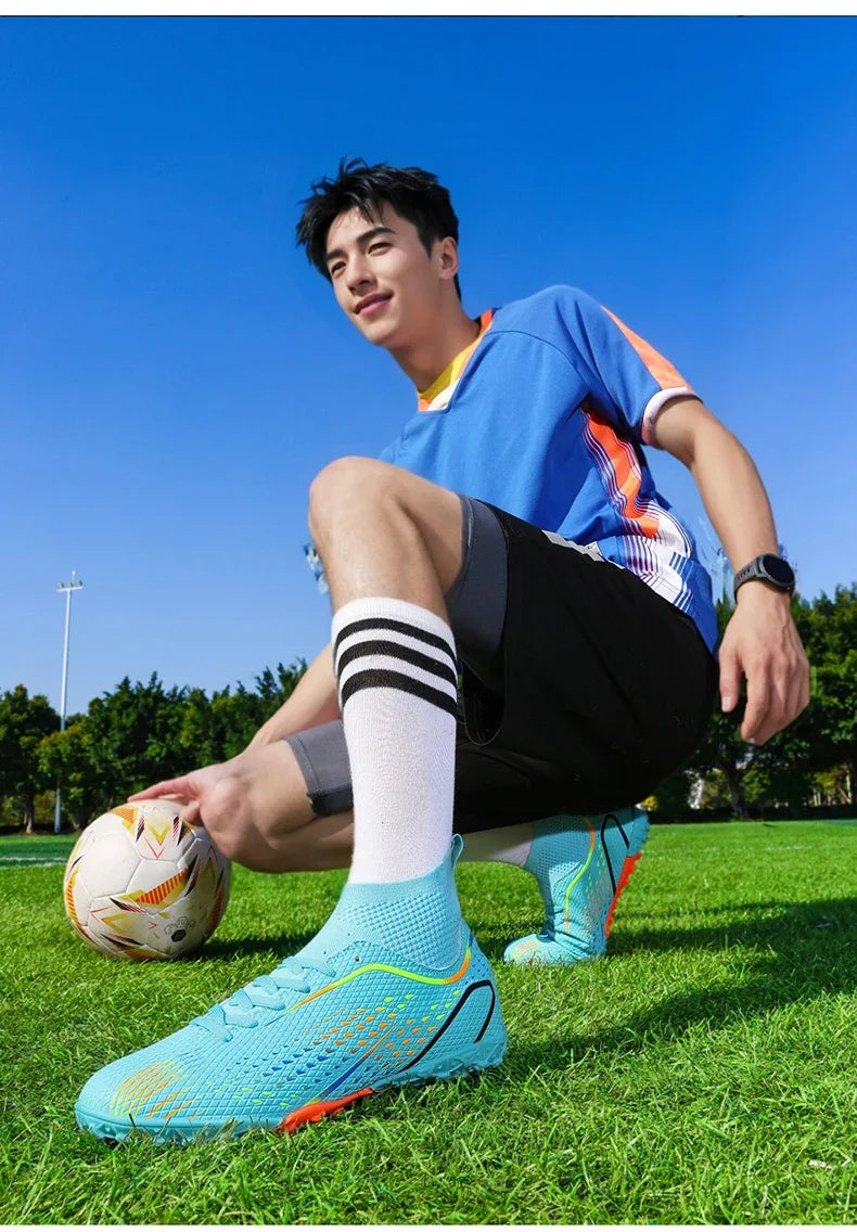 Men Football Boots Professional Turf Futsal Match Grass Unisex Outdoor Training Soccer Shoes Soccer Cleats Non-slip Breathable