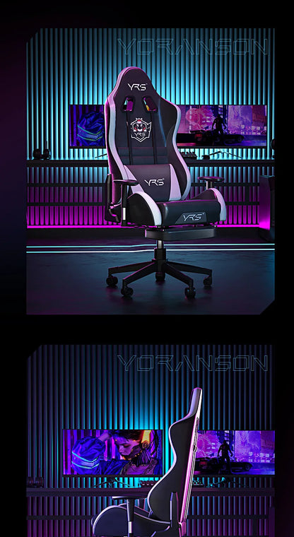 Ergonomic Esports Gaming Chair with Reclining Backrest, Adjustable Height Office Chair, Comfortable Computer Game Chair with Armrests and Wheels