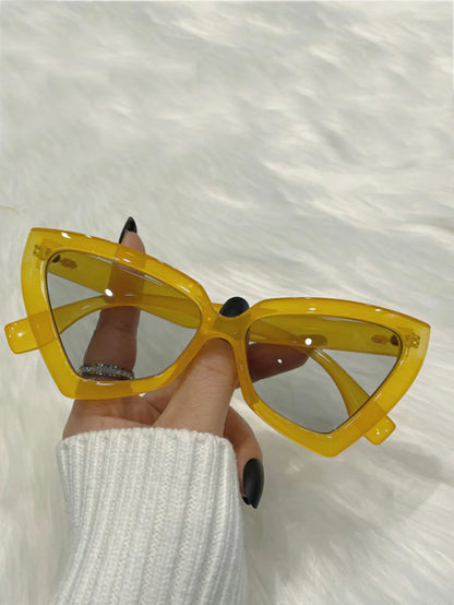 New Vintage Triangle Polygon Sunglasses Women Men Vintage Glasses Retro Cat Eye Sun Glasses Female Male Eyewear Eye Glasses