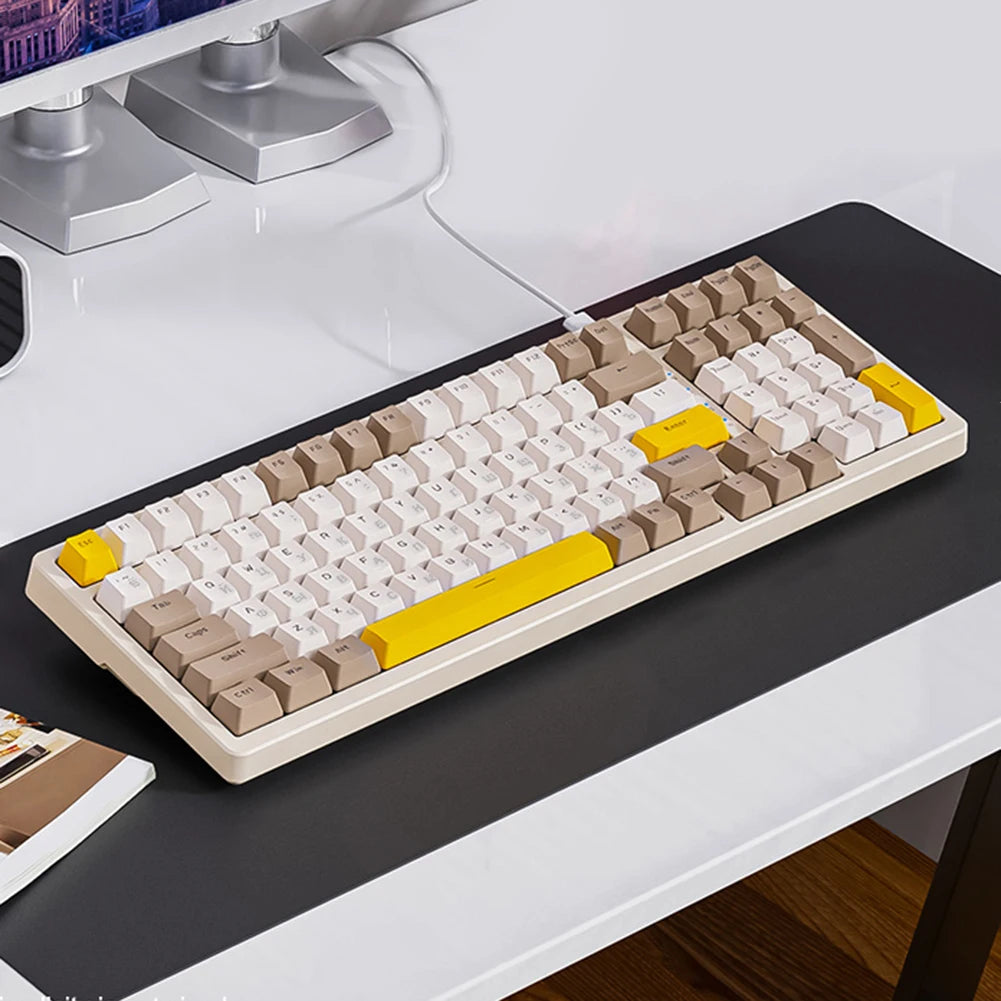 K3 MAX Mechanical Keyboard Hotswap Red/Green Shaft Gamer Keyboard USB Wired RGB Backlight 100 Keys Russian for Computer Laptop